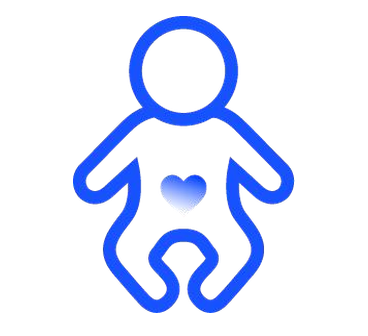Line drawing of an infant