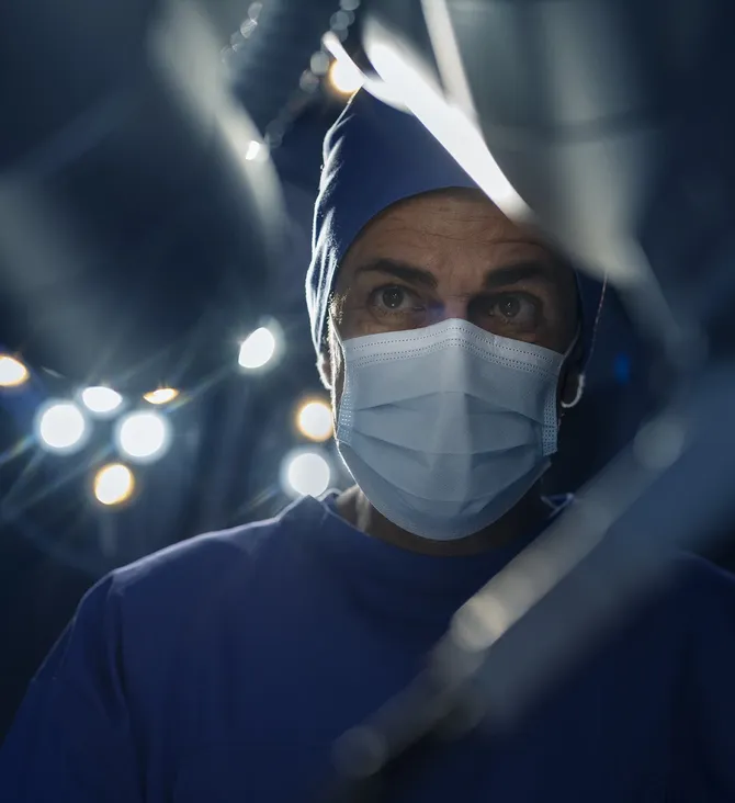 Surgeon in the operating room