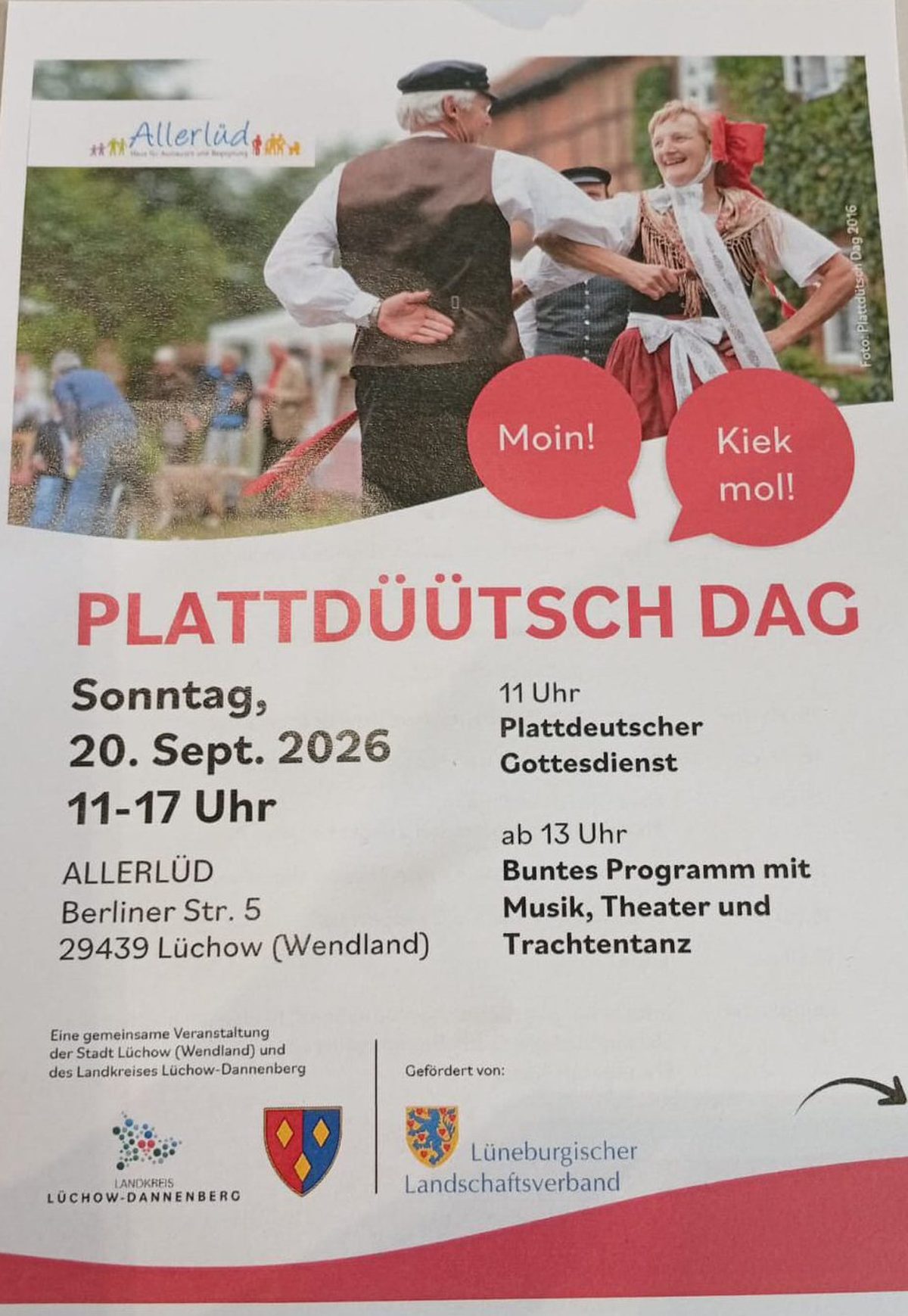 Foto zur Veranstaltung „Plattdüütsch Dag - Lüchow (Wendland)"