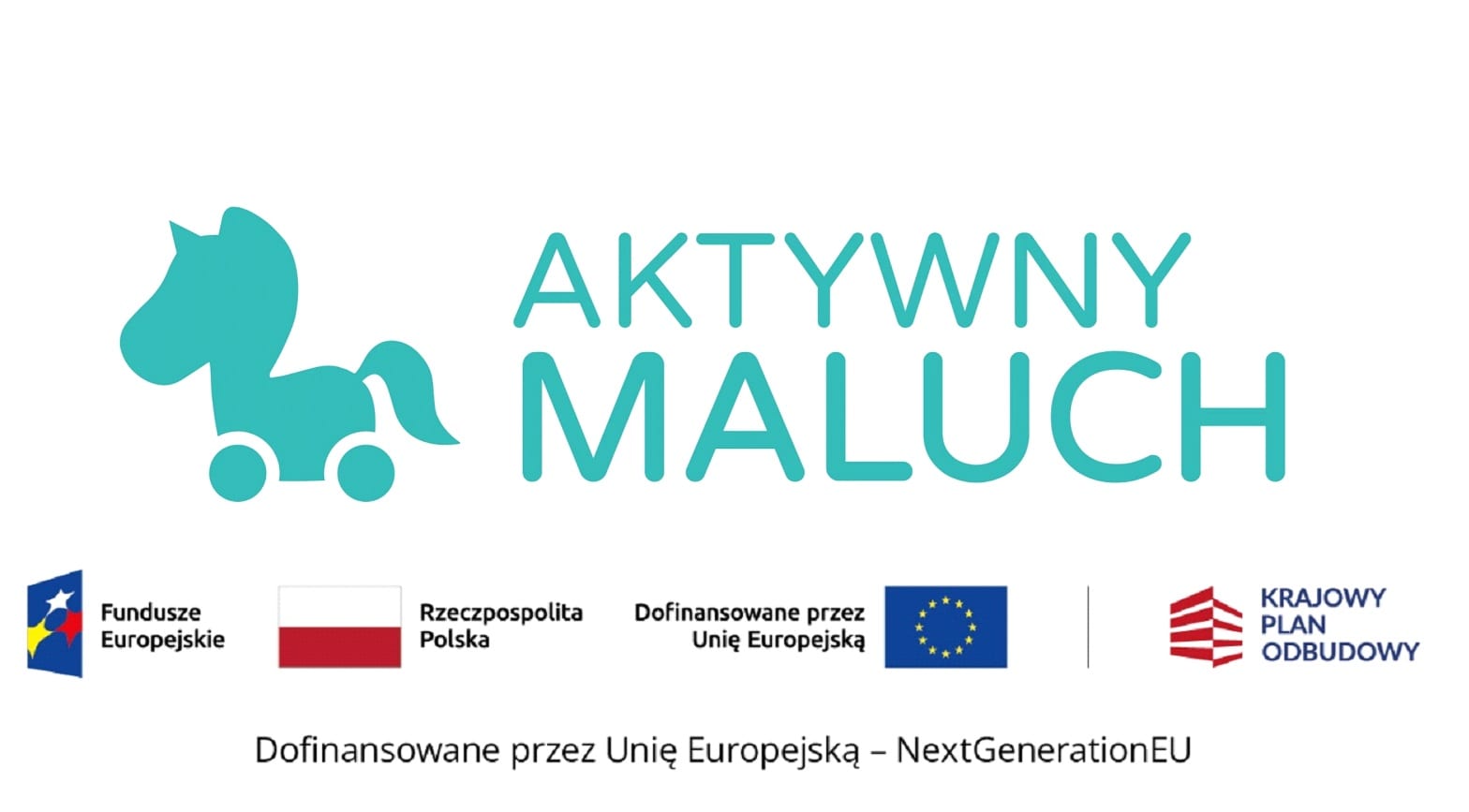 Aktywny Maluch — logotyp programu i Krajowego Planu Odbudowy