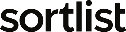 The image shows the word "sortlist" in bold, black lowercase letters on a white background.