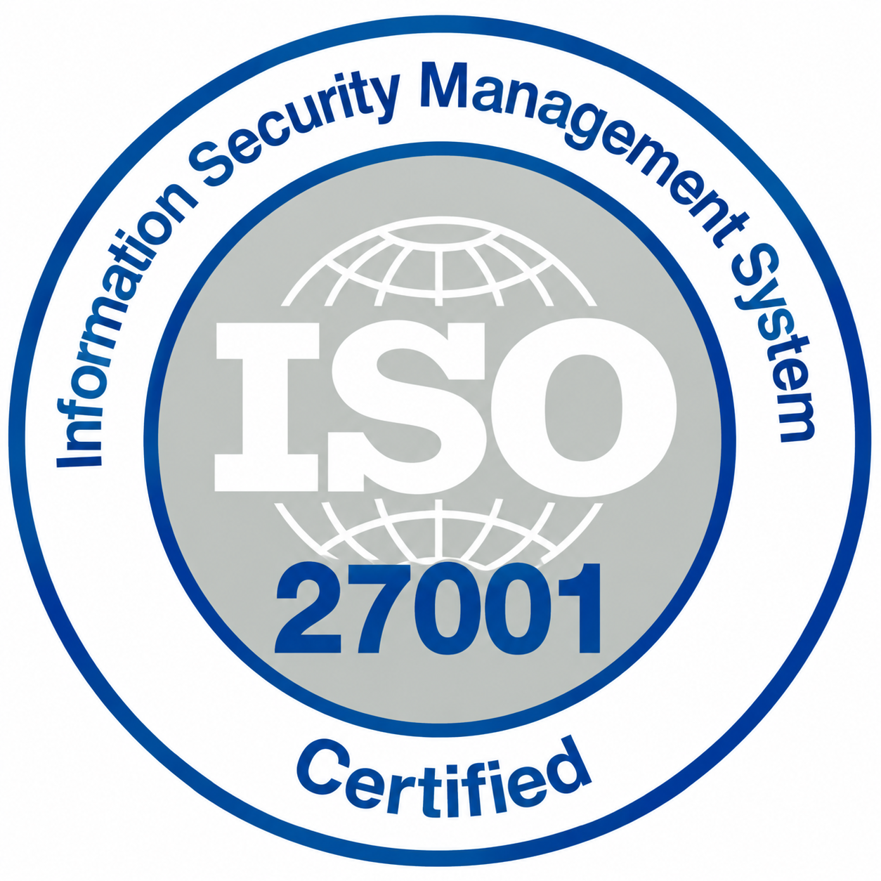 ISO 27001 Information Security Management System certified badge