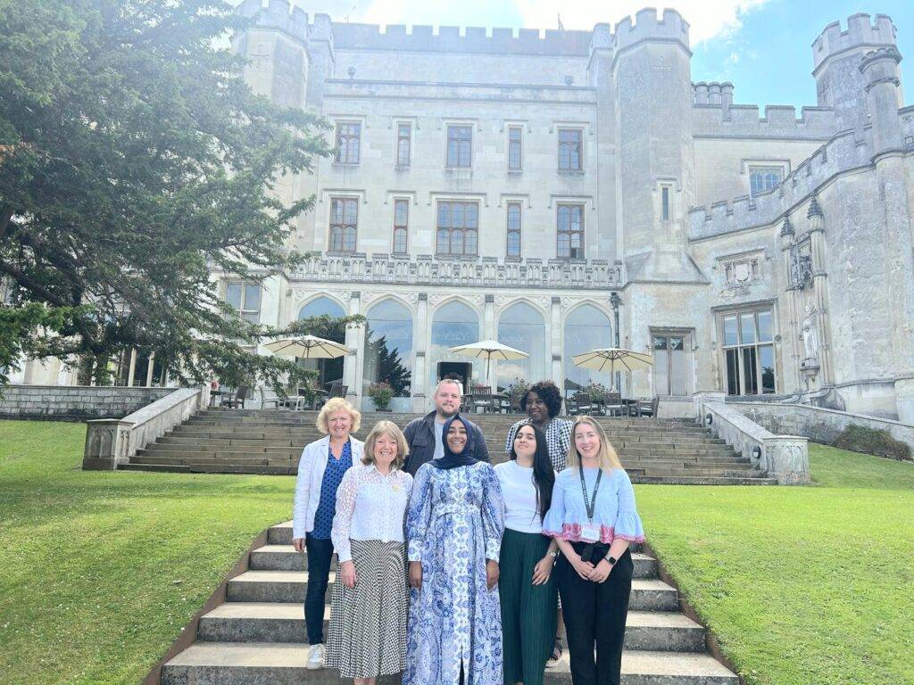 Glory outside Hult Ashridge campus with apprenticeships faculty