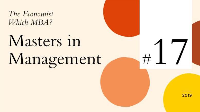 The Economist Which MBA? Masters in Management 2019