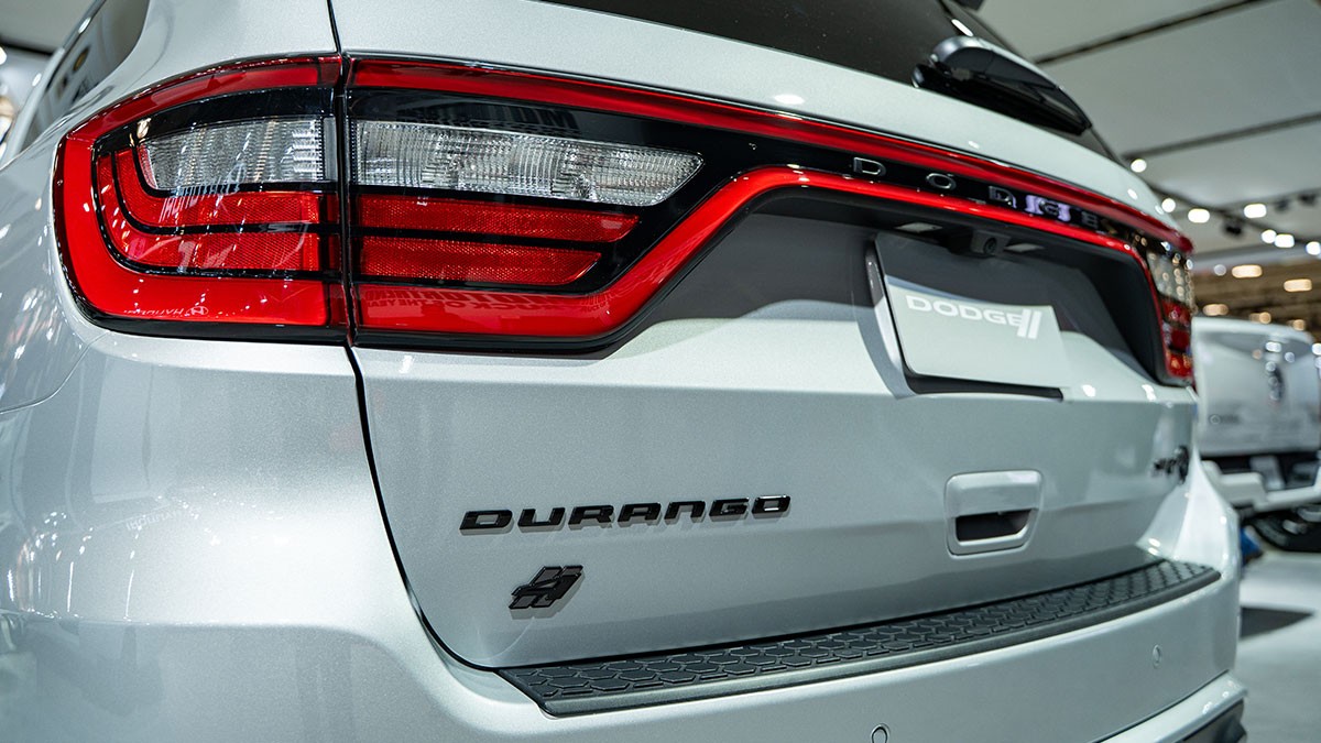 Close up of a Dodge Durango rear headlight