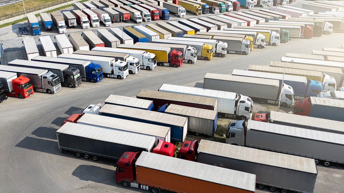 A commercial truck lot