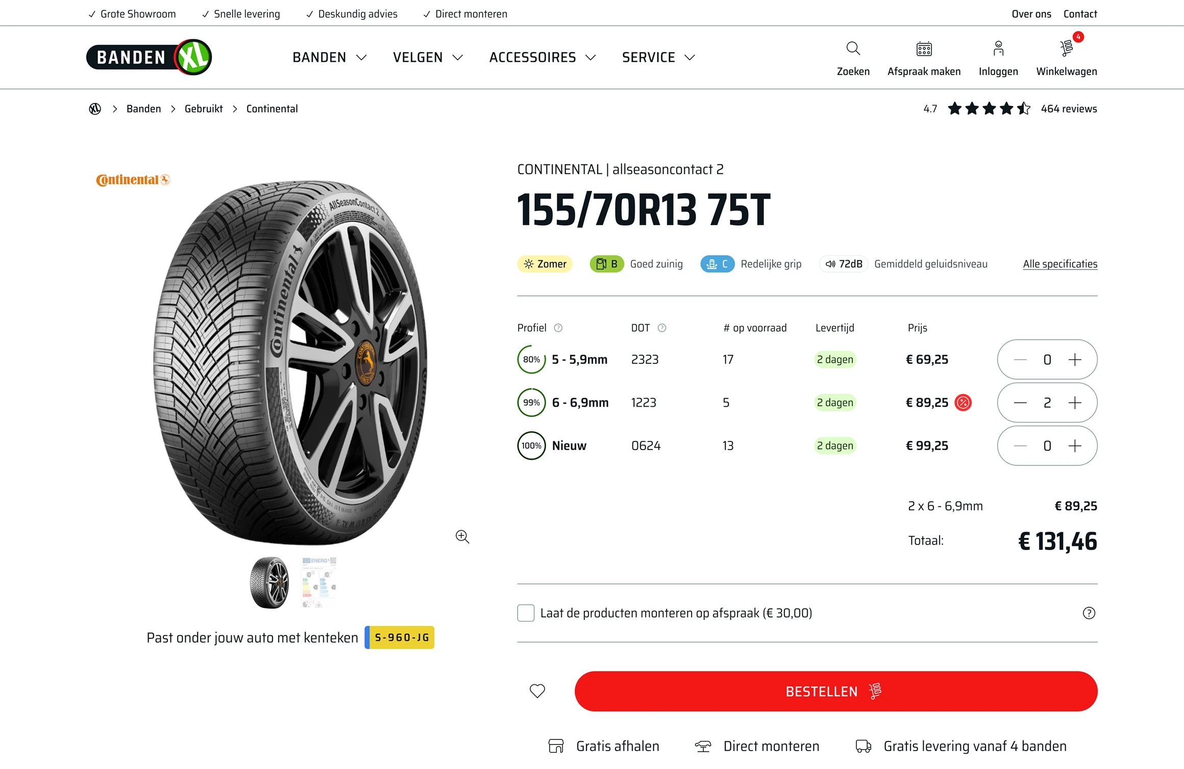 BandenXL productpage
