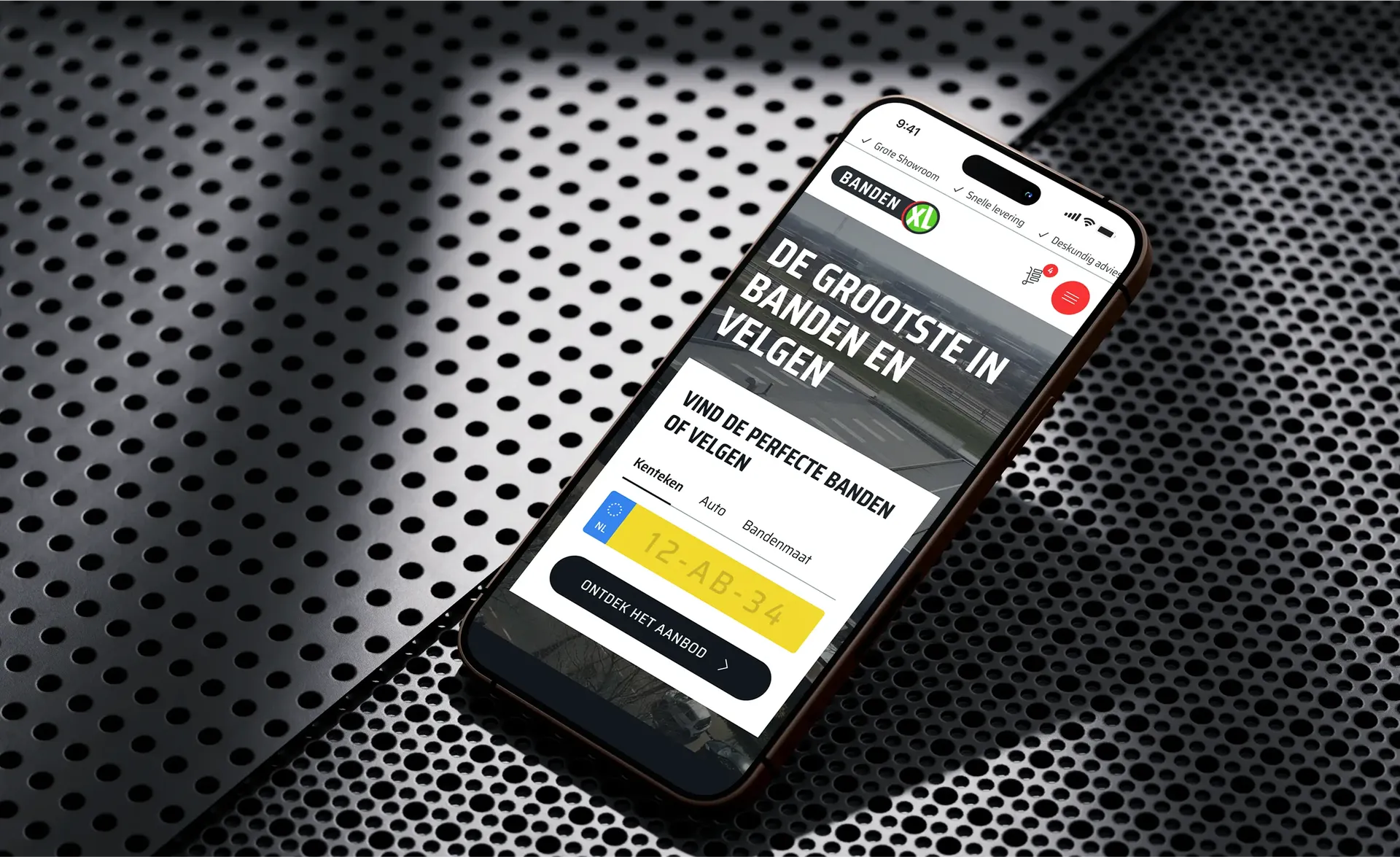 BandenXL Mobile mockup