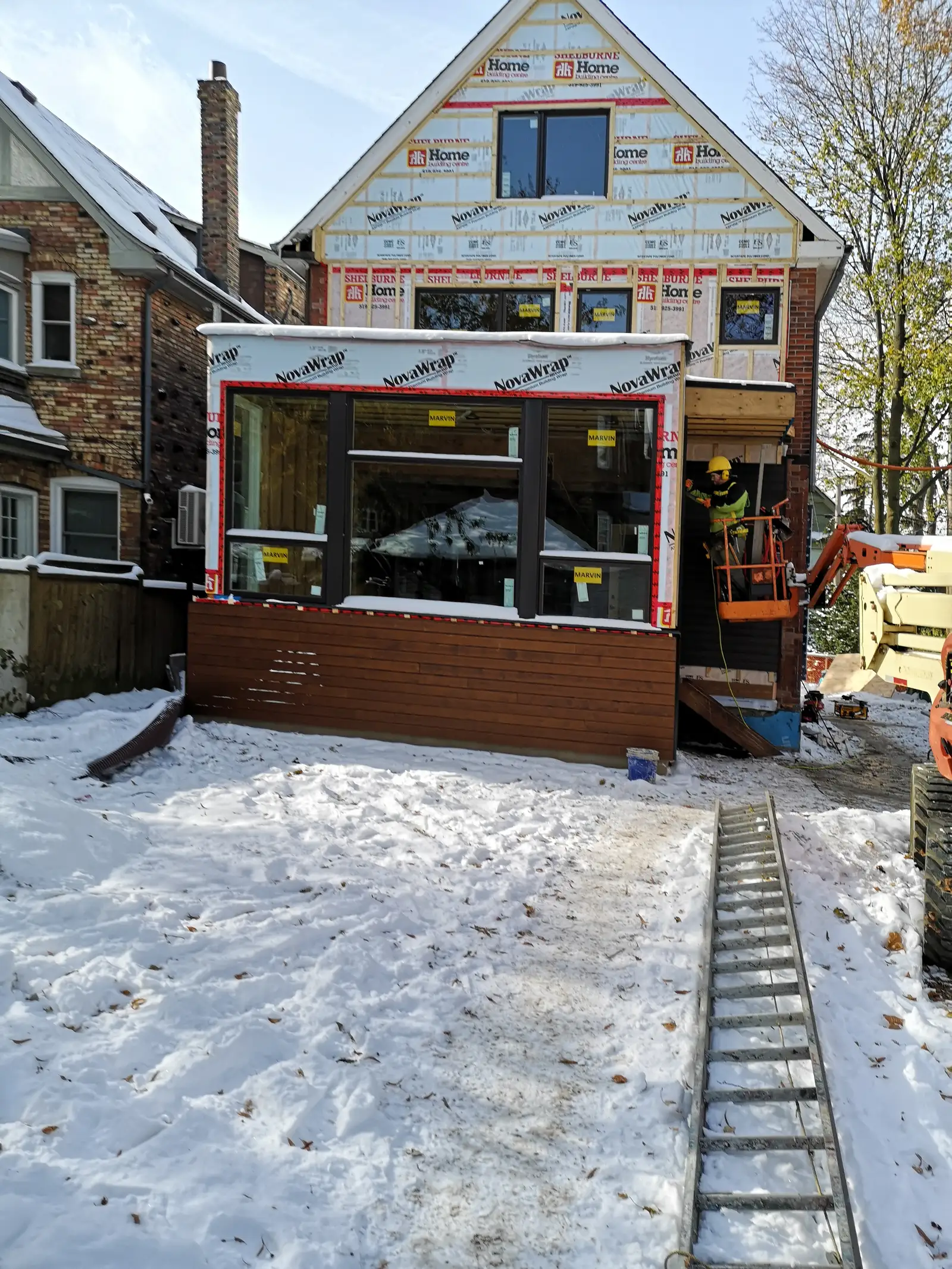 Rear residential addition or enlarged structural opening