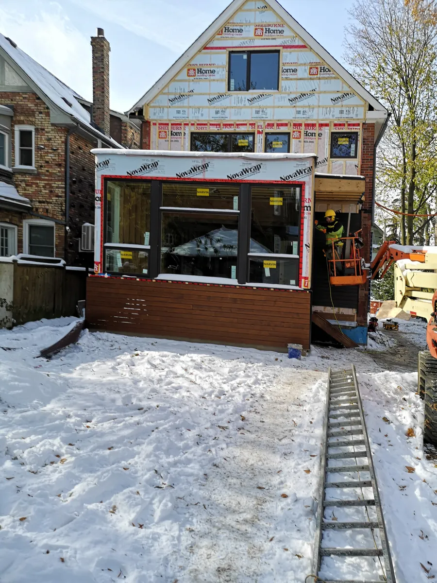 Rear residential addition or enlarged structural opening