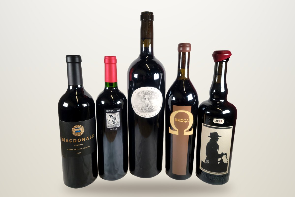 MacDonald Cabernet Sauvignon 2010, Screaming Eagle, Harlan Estate 2001 magnum, Sine Qua Non Omega and Sine Qua Non