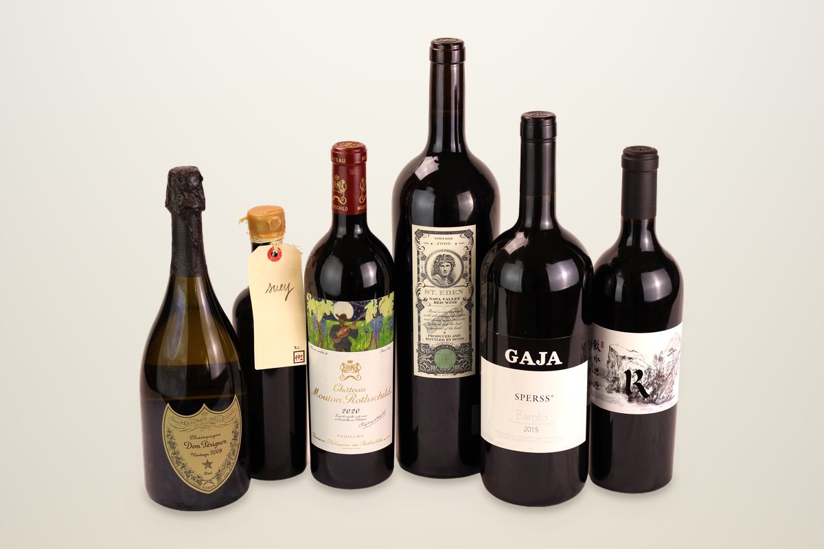 Dom Pérignon 2008, Sine Qua Non Suey, Mouton Rothschild 2020, Bond St. Eden 2006, Gaja Sperss 2015 and more