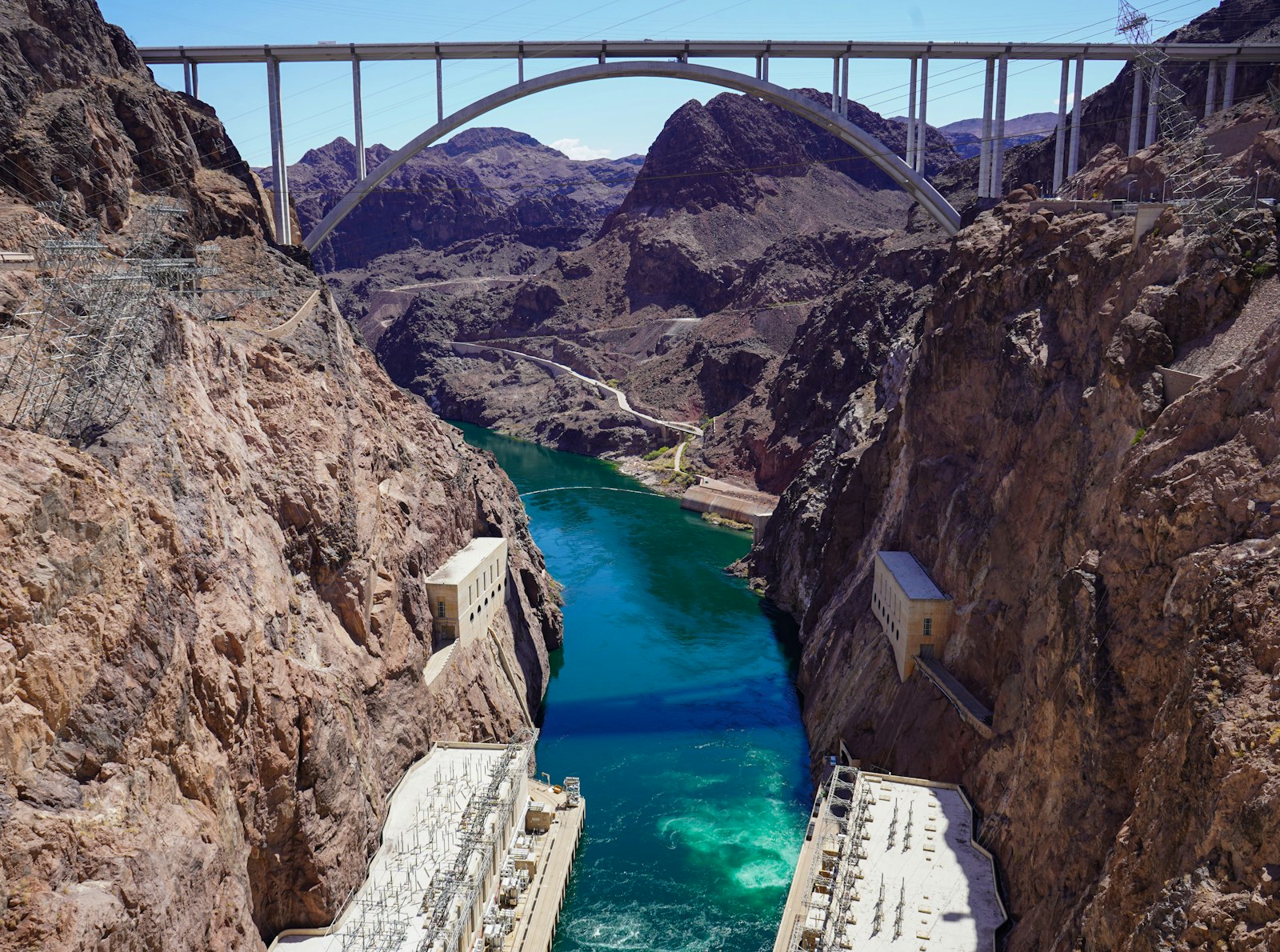 Hoover Dam spanning the Black Canyon of the Colorado River