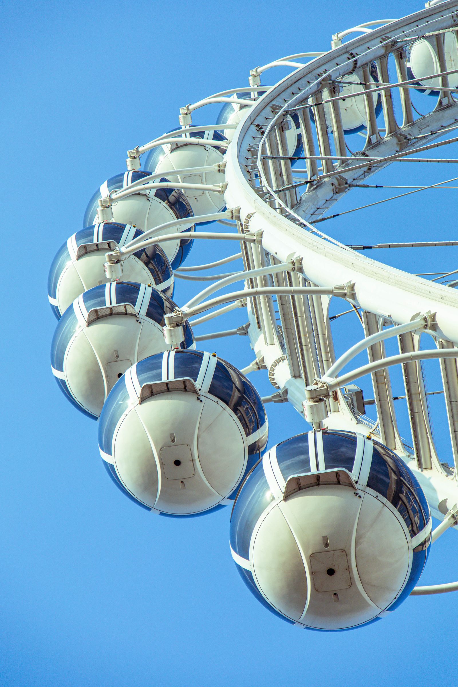 Cabins of the High Roller observation wheel at The LINQ on the Las Vegas Strip