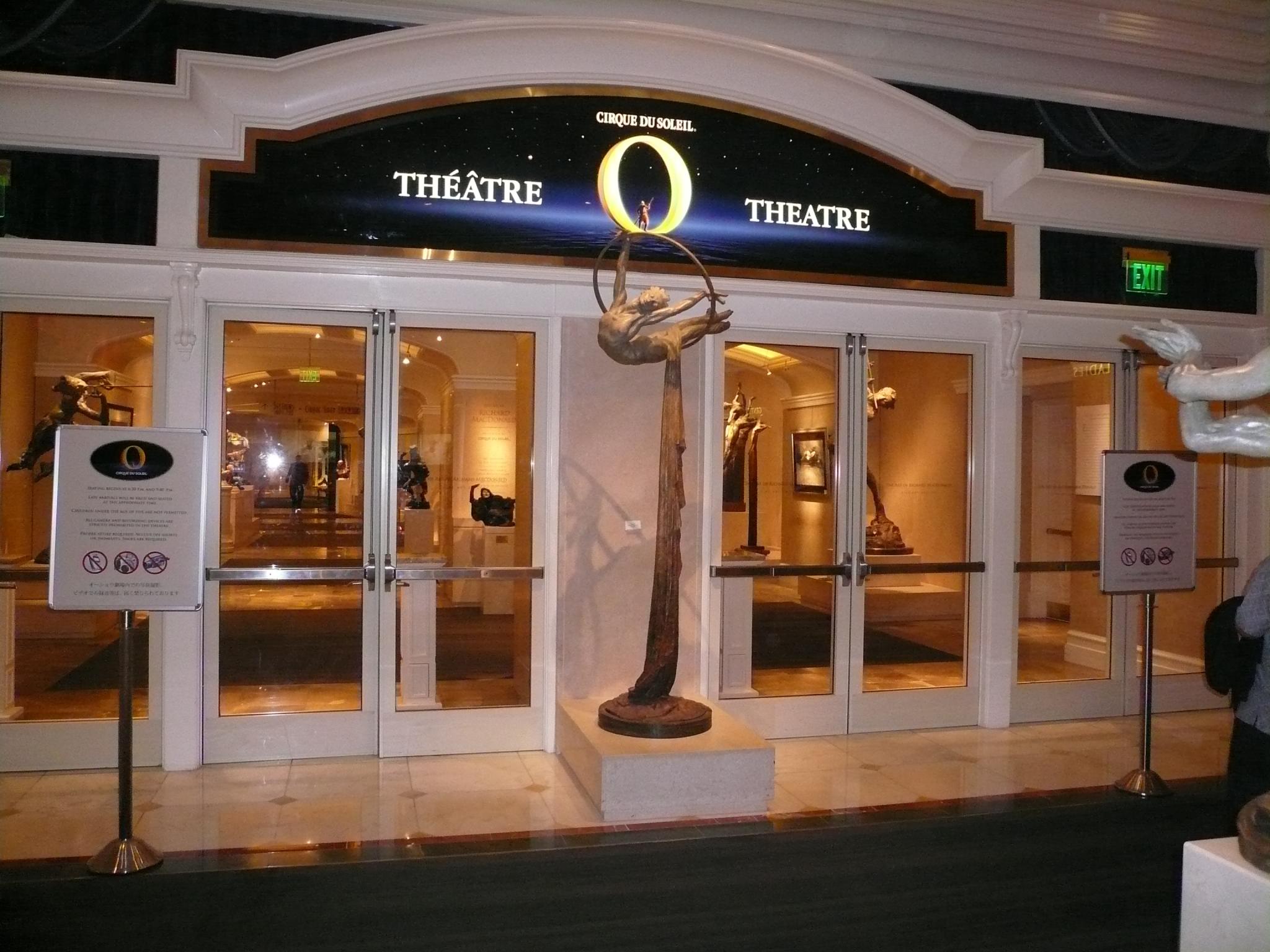 Entrance to the O theatre for Cirque du Soleil at Bellagio, Las Vegas