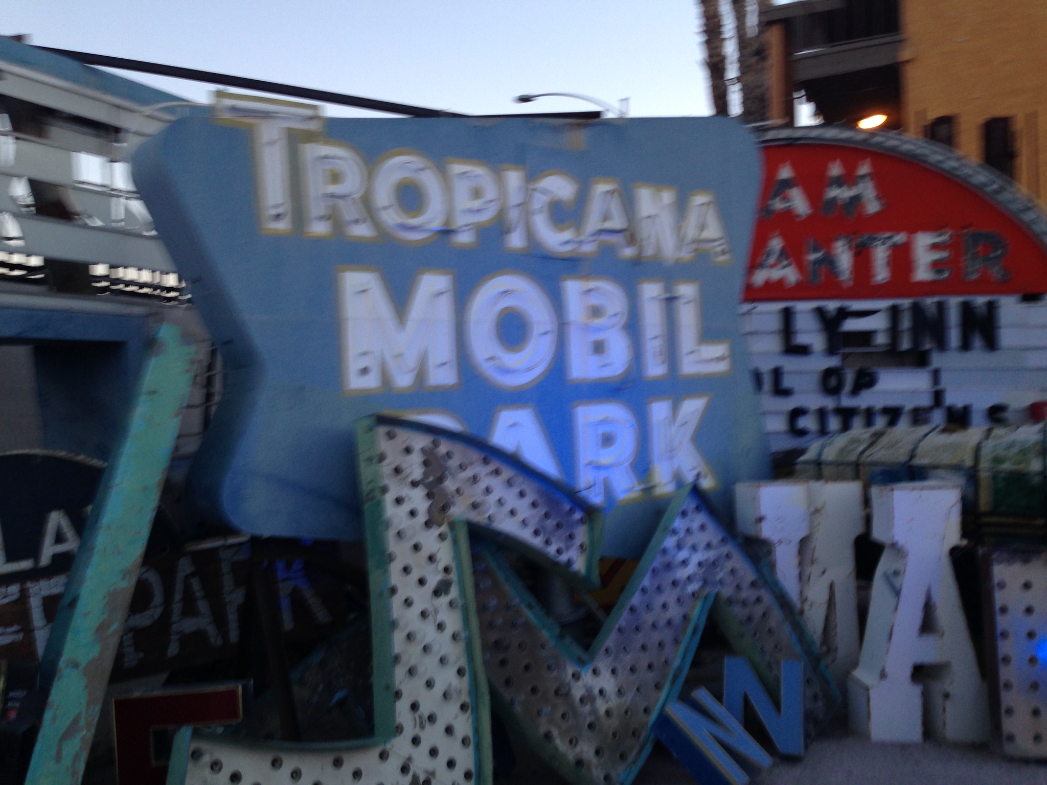 Vintage Las Vegas signs at the Neon Museum boneyard