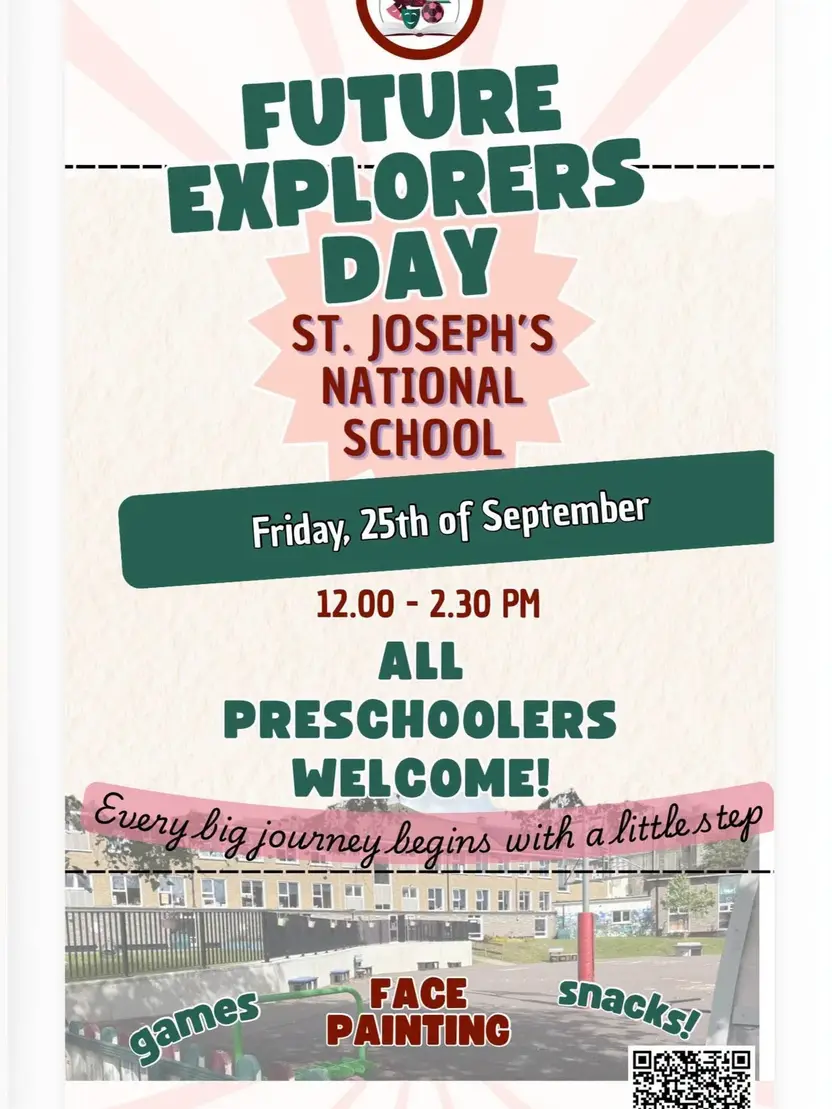 Future Explorers Day poster: an open day for preschoolers on Friday 25th September, 12.00 to 2.30pm
