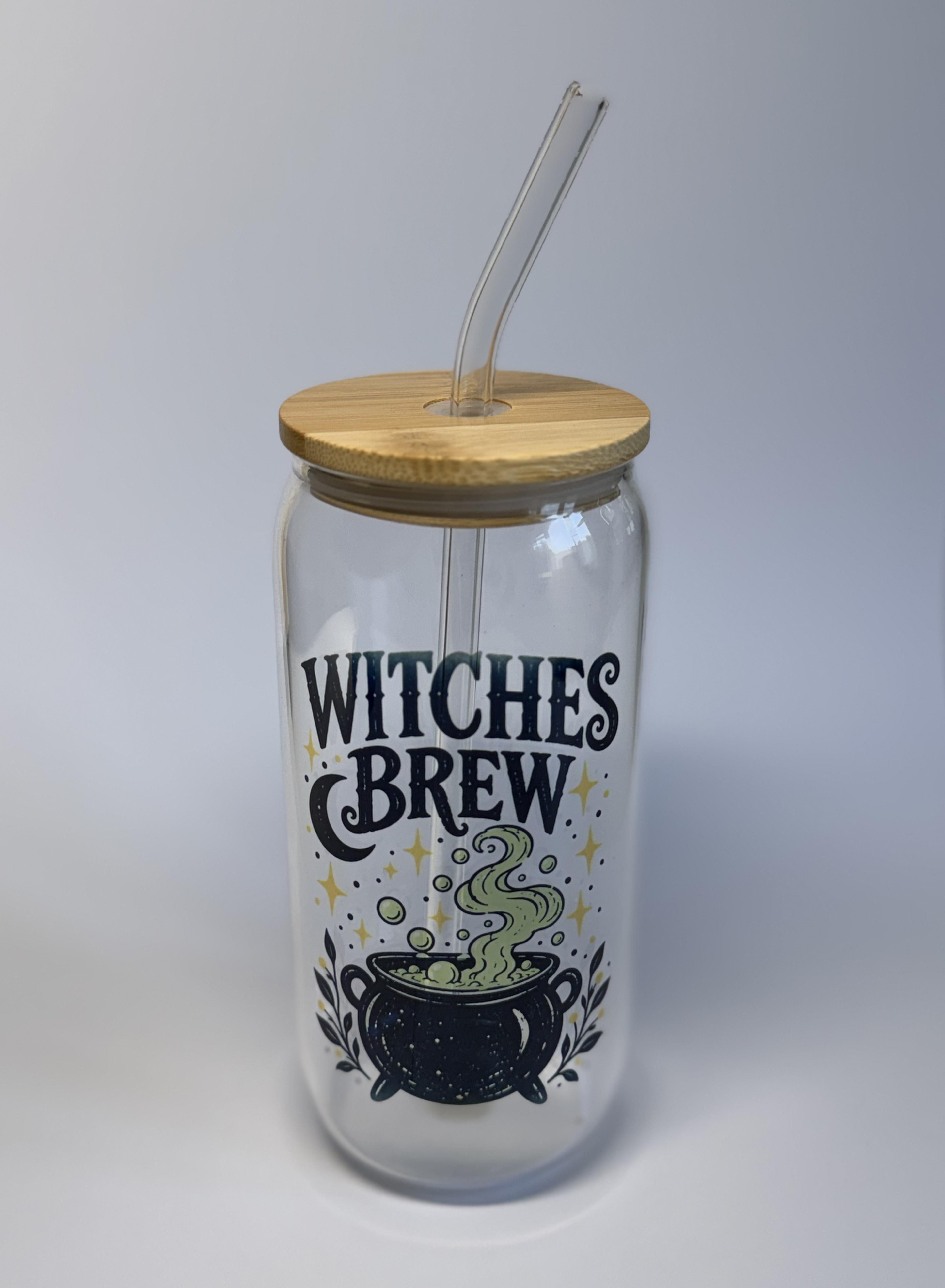 Witches Bew Glas mit Strohhalm