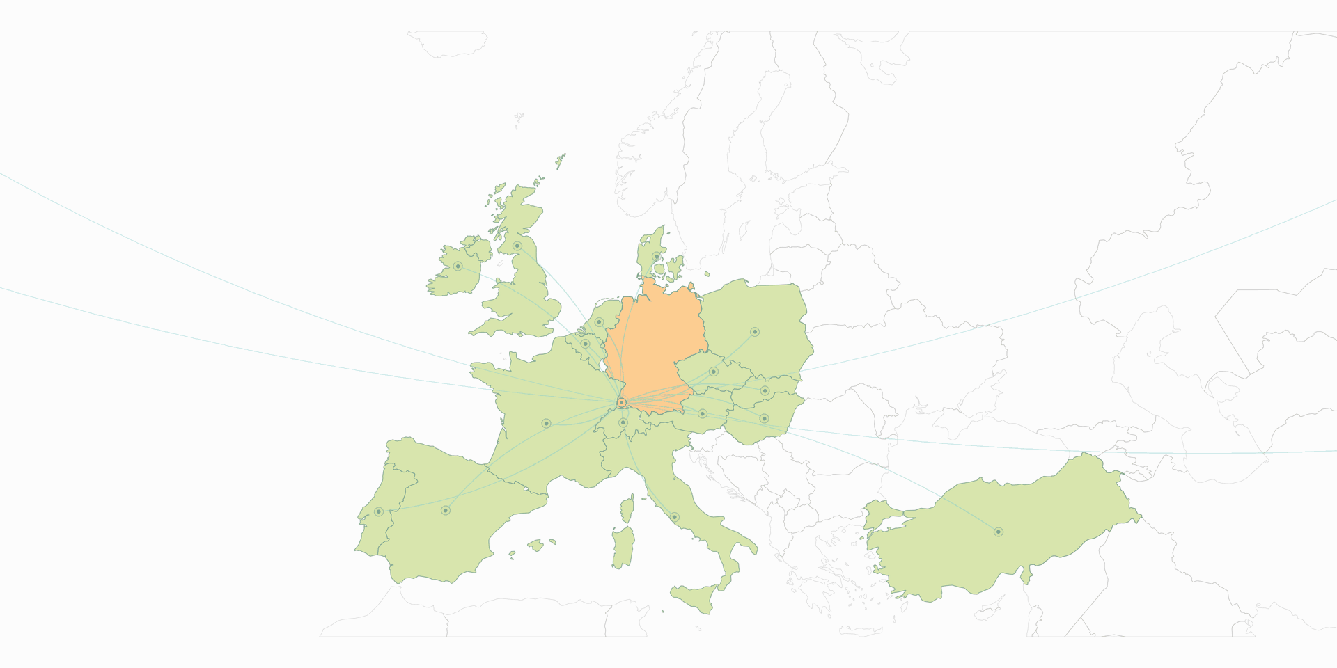 World map of the partner network