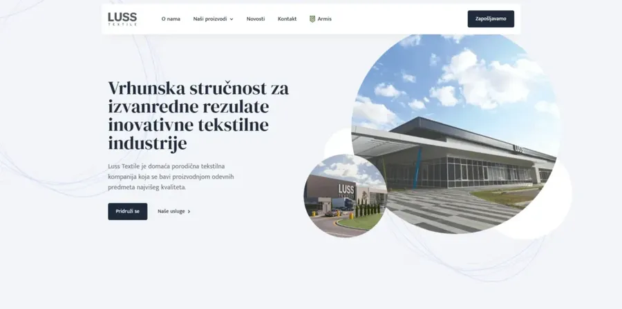 Luss textile home page