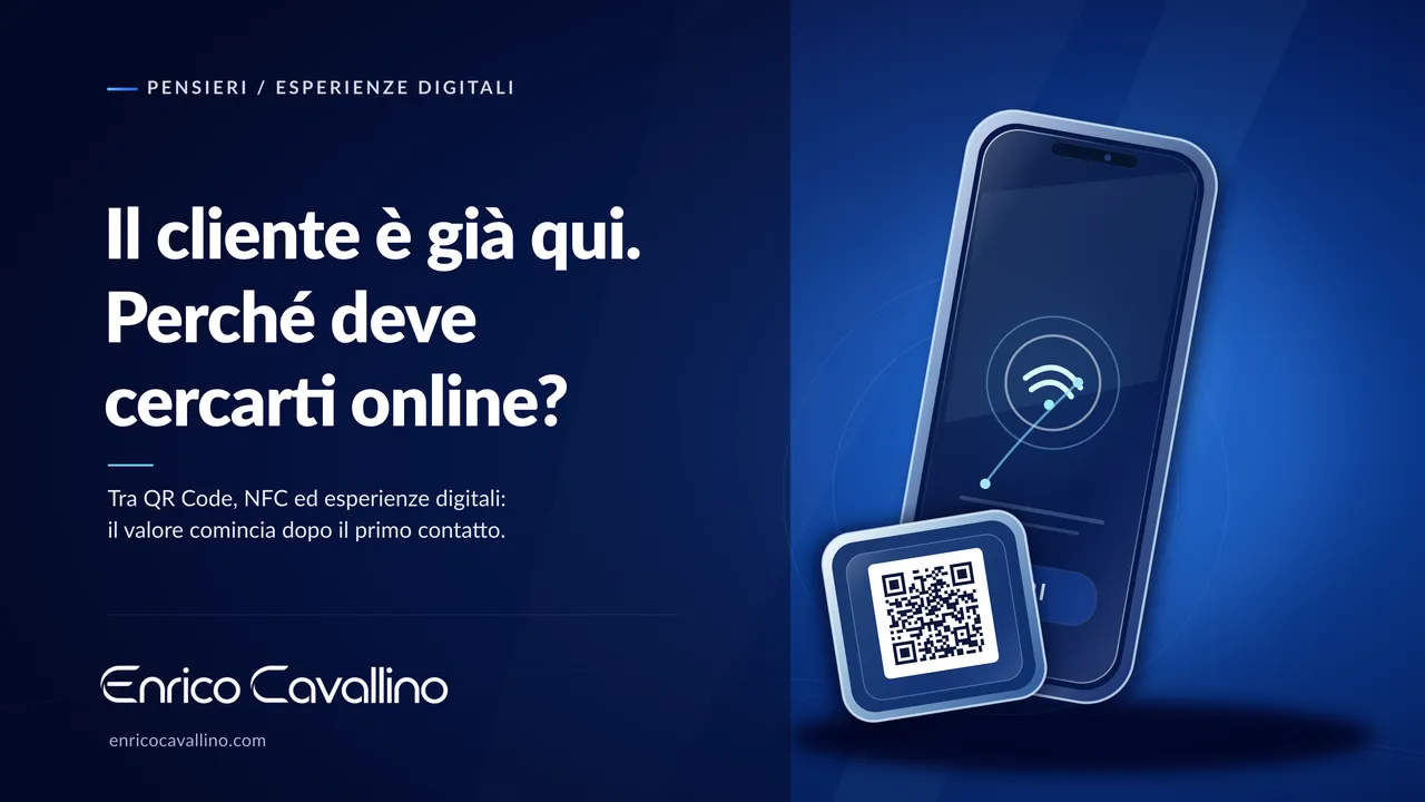 Copertina del pensiero: Il cliente è già qui. Perché deve cercarti online?