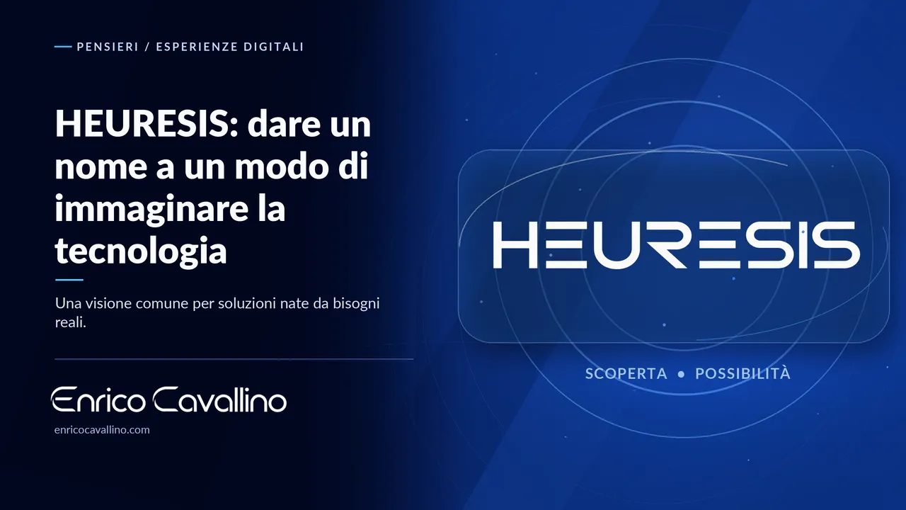 Copertina del pensiero: HEURESIS: dare un nome a un modo di immaginare la tecnologia