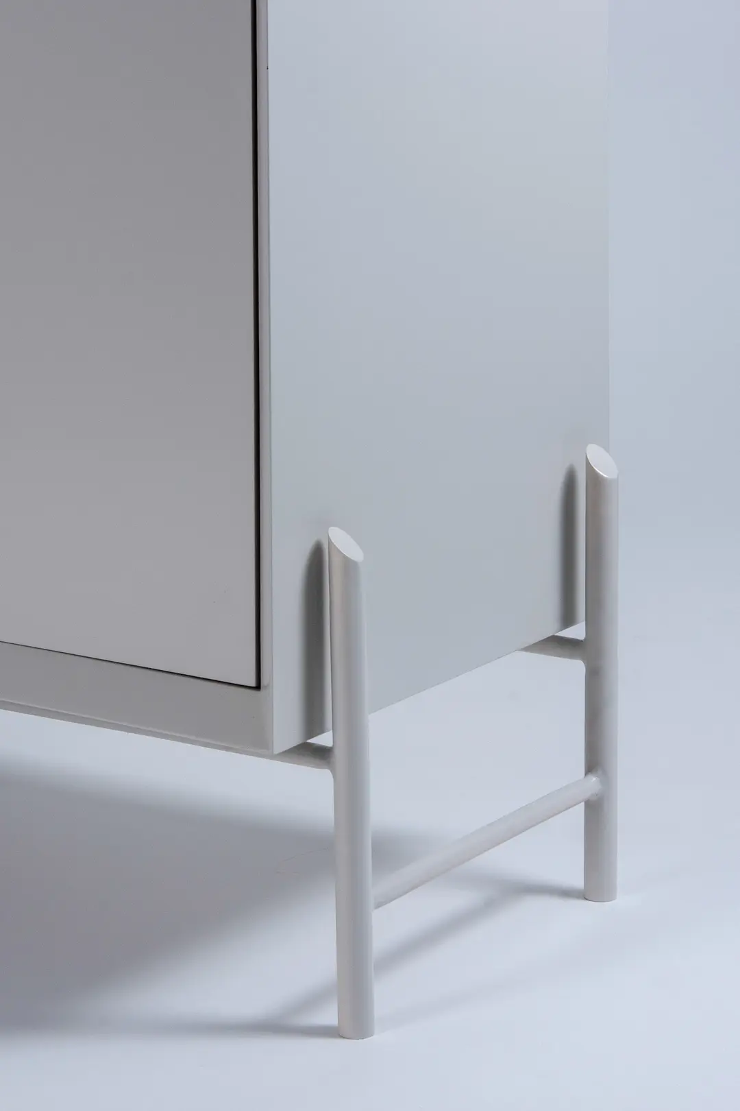 Corner of the Chamfer sideboard with its slim legs