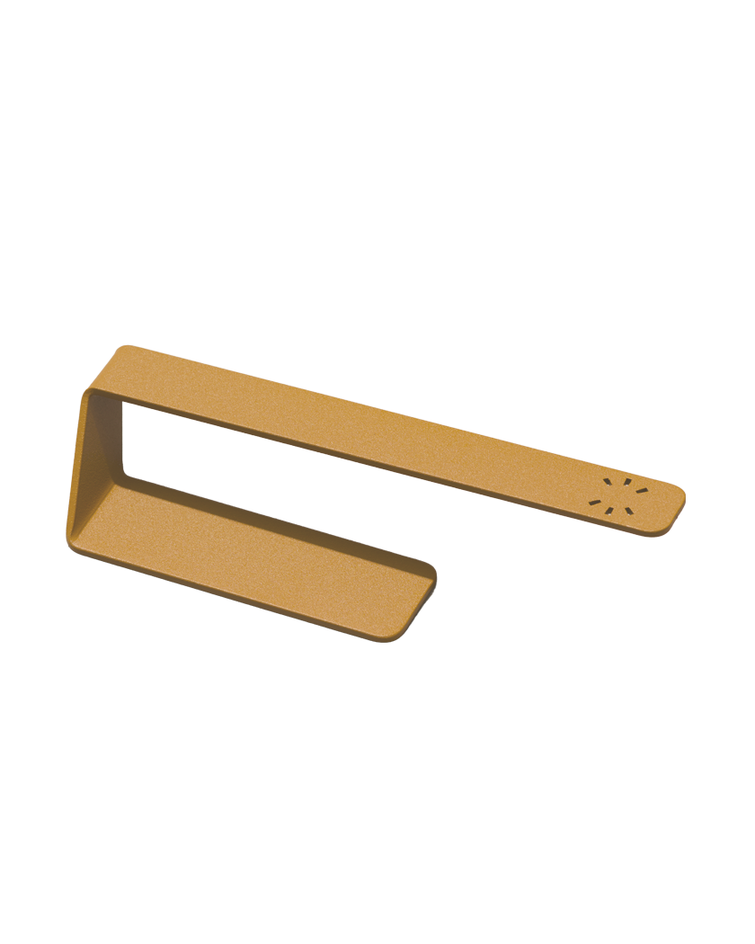Dishcloth hanger in bent orange steel