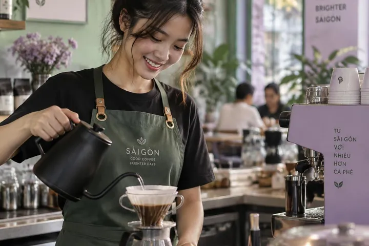 Nhân viên pha chế tự tin trước buổi phỏng vấn