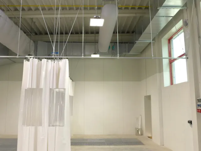 Freifläche mit textilem Luftauslass