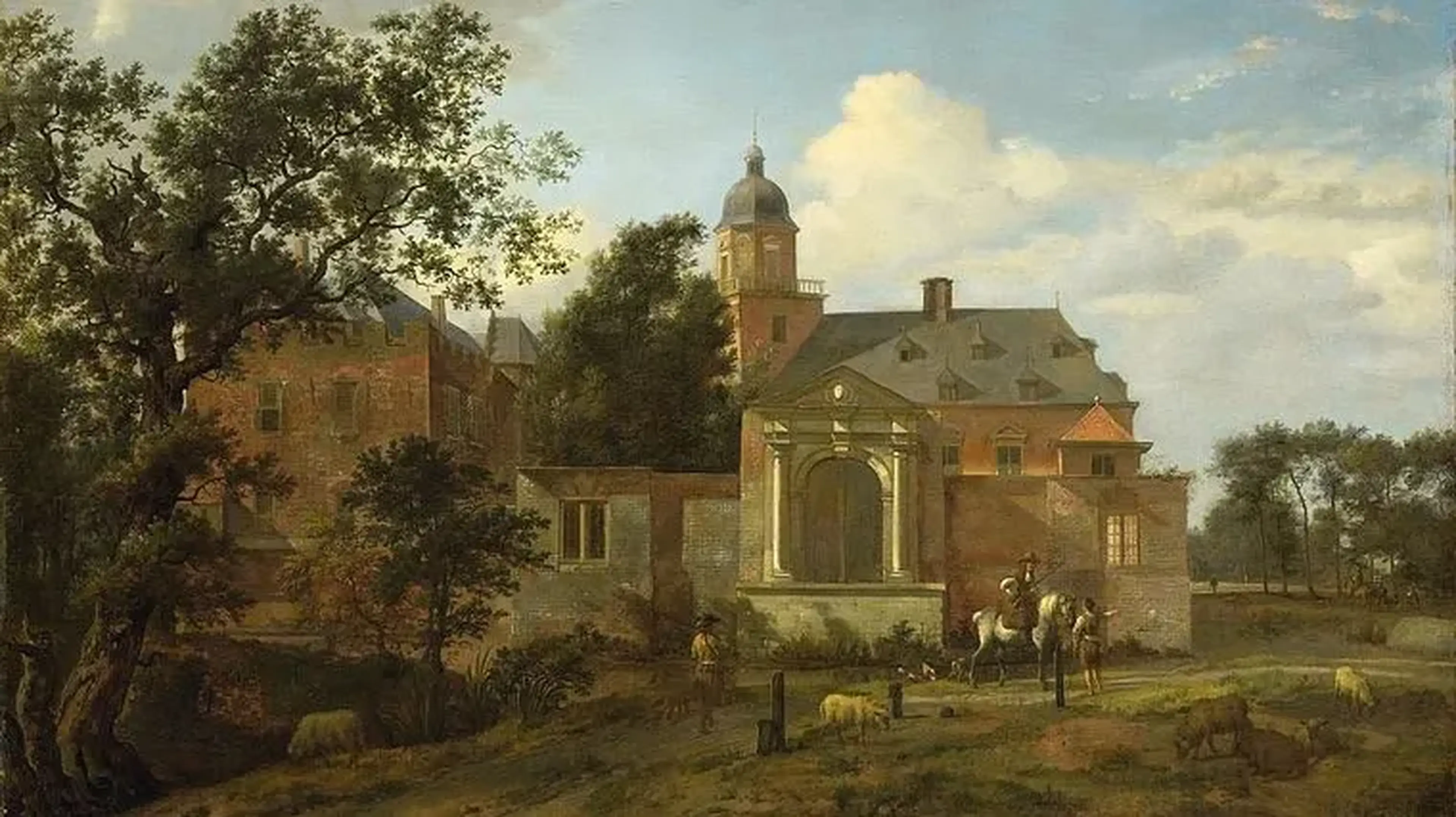Gezicht op Nijenrode, Jan van der Heyden
