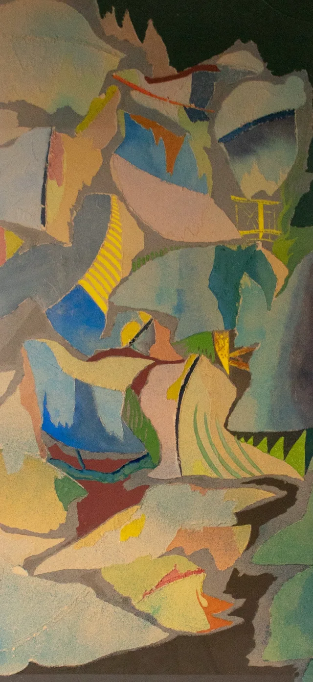 Schilderij van Günther Borst: “Serie acryl op papier” (i)