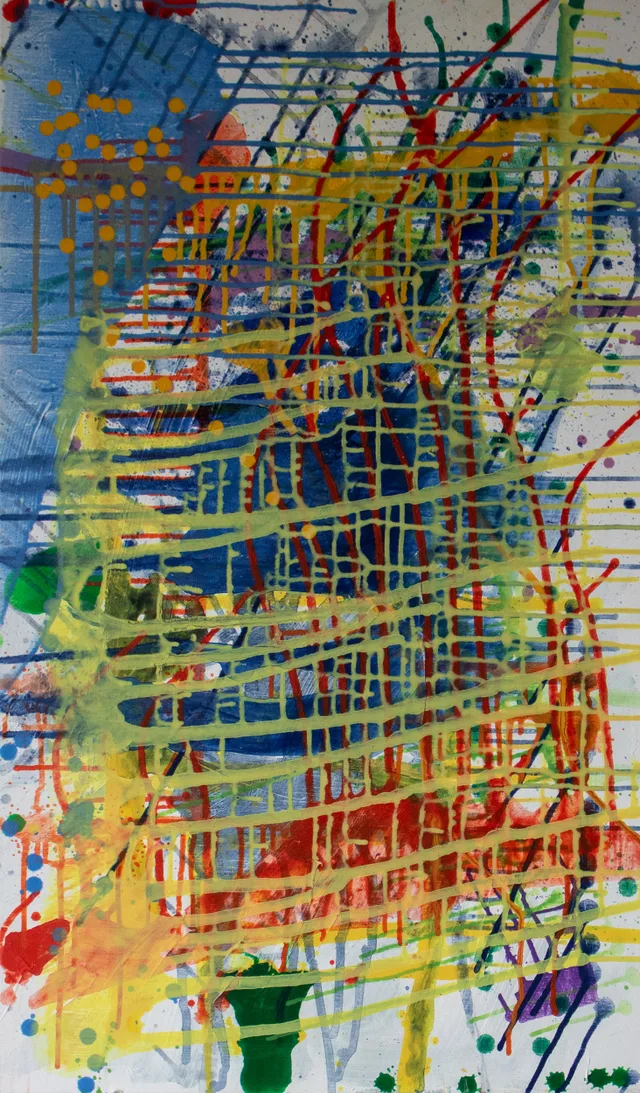 Schilderij van Günther Borst: “Druppelsporen” (xxvi)