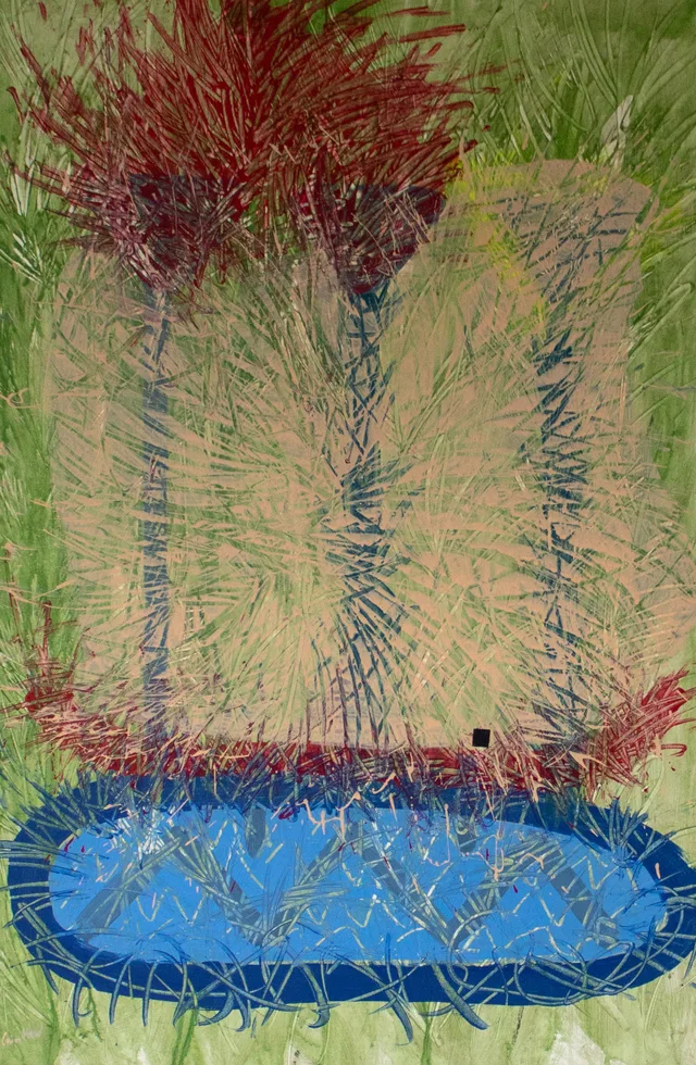 Schilderij van Günther Borst: “Hiëroglyphen” (v)