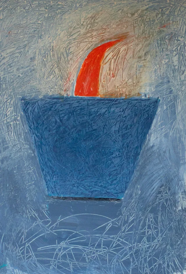 Schilderij van Günther Borst: “Hiëroglyphen” (viii)