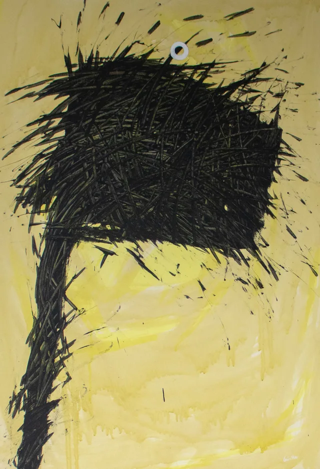 Schilderij van Günther Borst: “Hiëroglyphen” (vii)