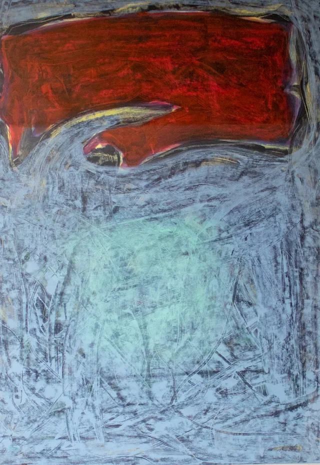 Schilderij van Günther Borst: “Serie acryl op papier” (xi)