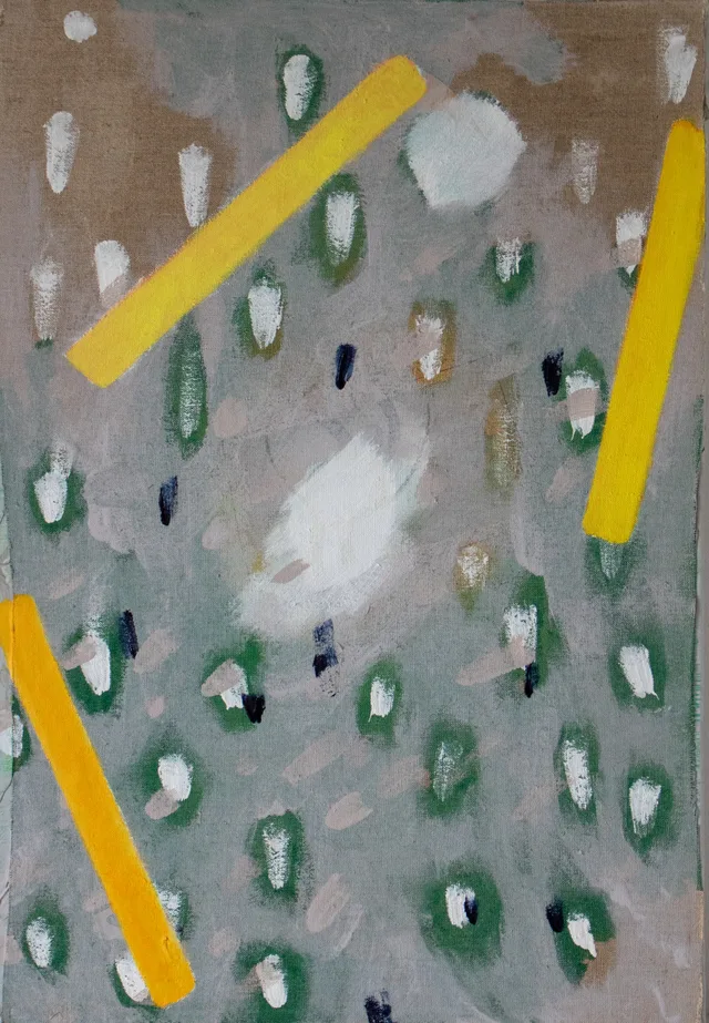 Schilderij van Günther Borst: “Cirkels en vlakken” (v)