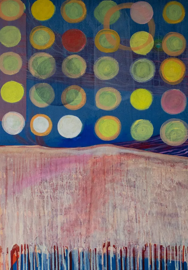 Schilderij van Günther Borst: “Cirkels en vlakken” (ii)