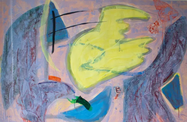Schilderij van Günther Borst: “Serie acryl op papier” (xii)