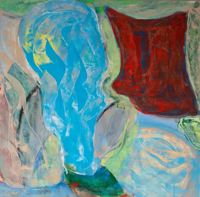 Schilderij van Günther Borst: “Serie acryl op papier” (xiii)
