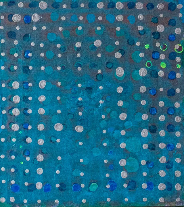 Schilderij van Günther Borst: “Ad infinitum” (v) (stippen)