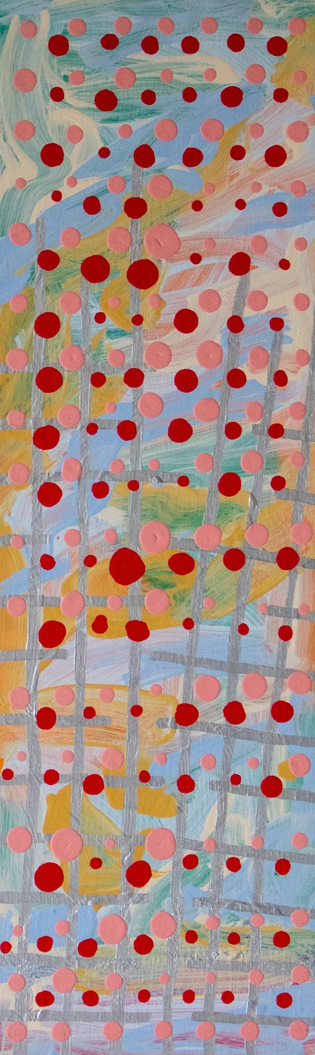 Schilderij van Günther Borst: “Ad infinitum” (ii) (stippen + strepen)