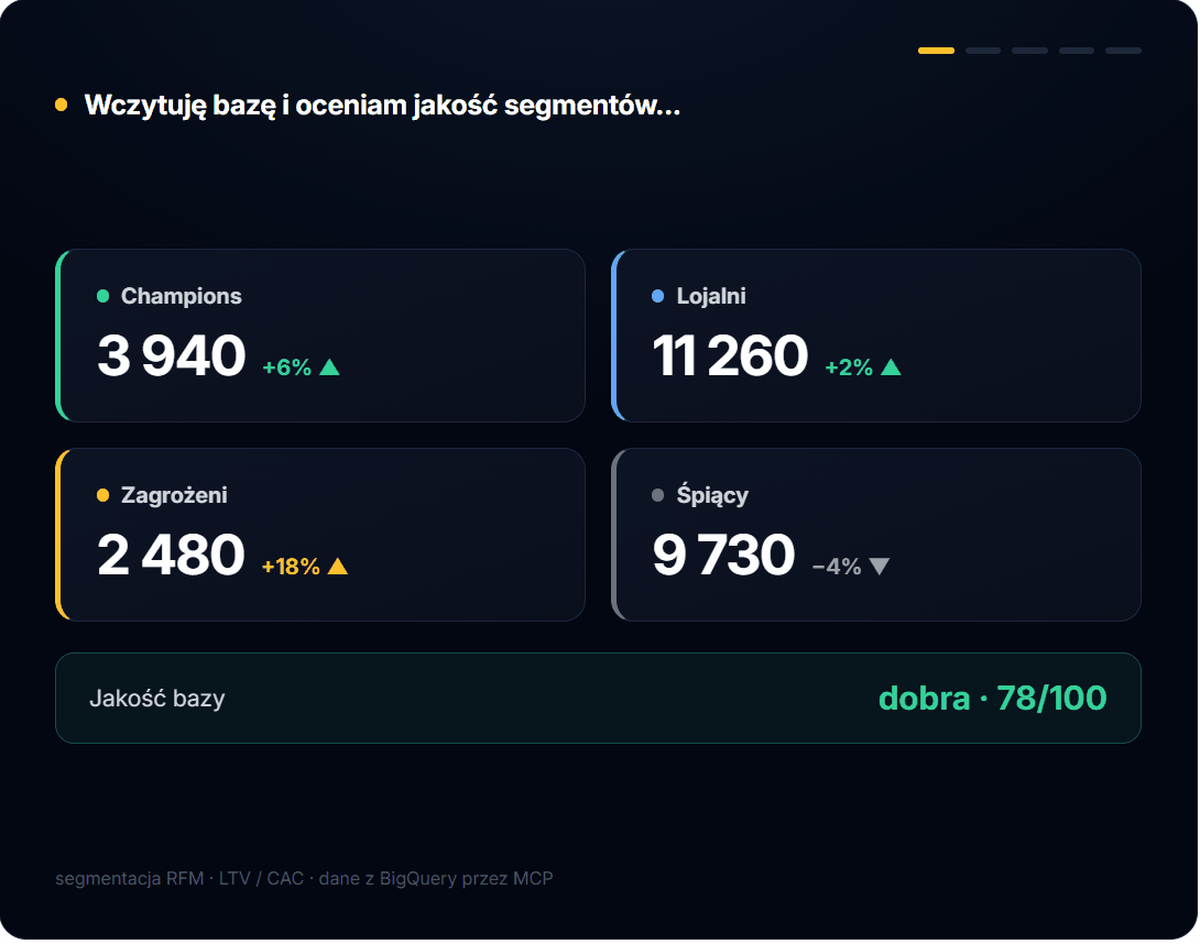 E-commerce leader — dynamic RFM 3.0 segmentation