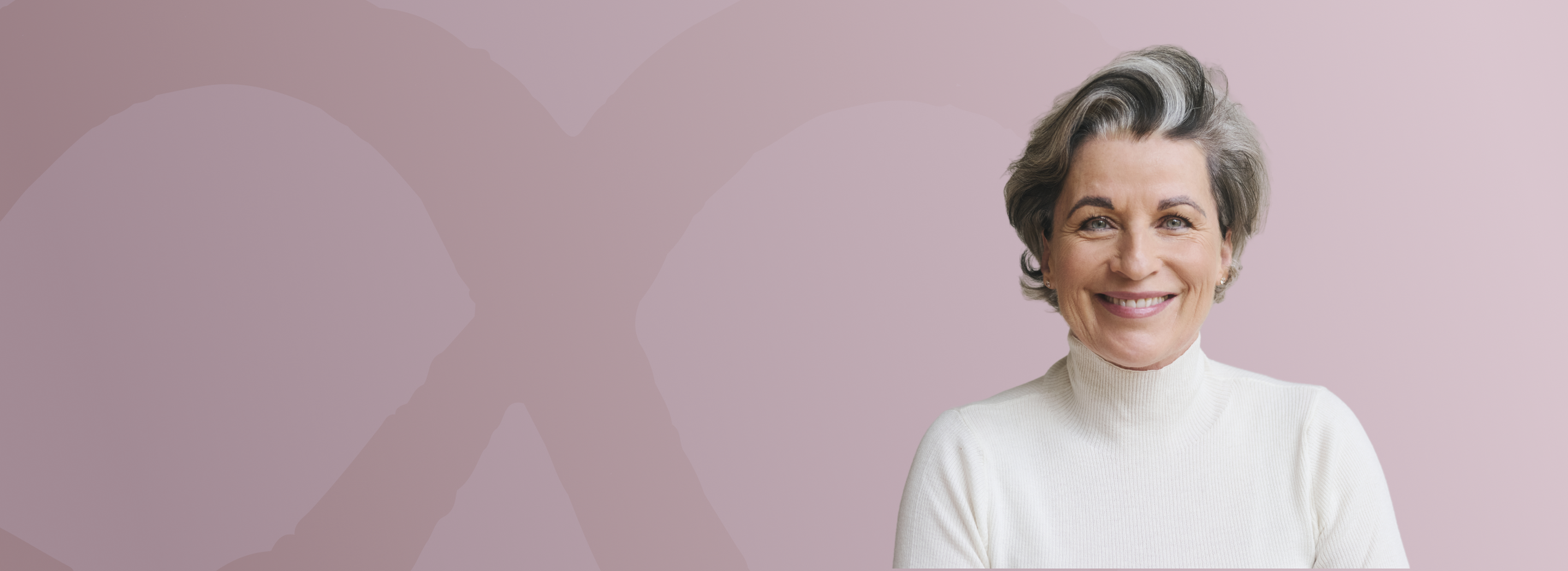 Hero image with smiling older woman for Time to Grow page