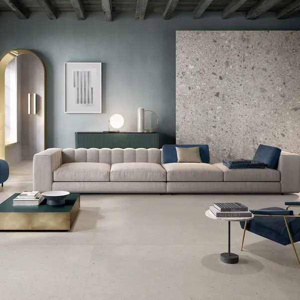 Italgraniti Serie Ceppo DiGre italgraniti silver grain grey 1200x1200 vloer ceppo di gre grey 1200x2600 wand living gray 2