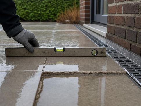 Fouten bij buitentegels op een terras – plasvorming en verzakkingen