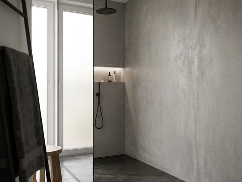 Douchewand tegels of doucheplaat – moderne badkamer