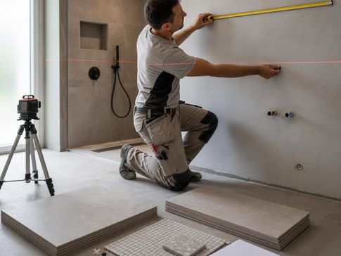 Hoeveel badkamertegels heb ik nodig – meten in moderne badkamer