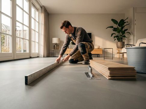 Hoe vlak moet een vloer zijn voor plak visgraat PVC?